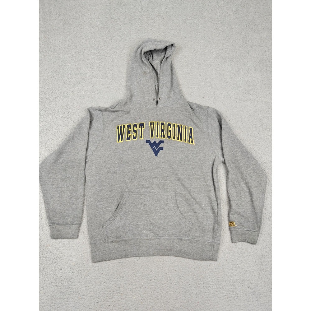 Vintage Top Of The World Hoodie Mens L Gray West Virginia Embroidered Pullover